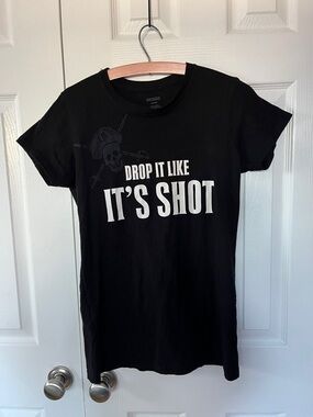 Graphic Tee "Drop It Like It's Shot" - Black Captain Morgan Cannon Blast